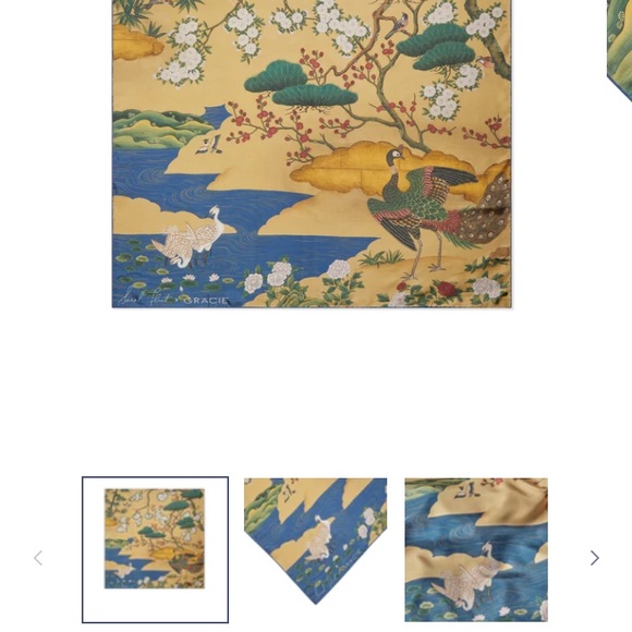 Sarah Flint x GRACIE silk scarf or shawl, Italy, NIB - Picture 11 of 16